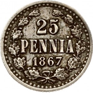 Finland 25 Pennia 1867 S (R2)
