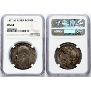 Russia Rouble 1897 АГ NGC MS 61