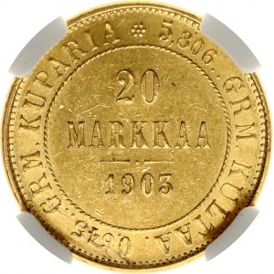 Finland 20 Markkaa 1903 L NGC AU 58