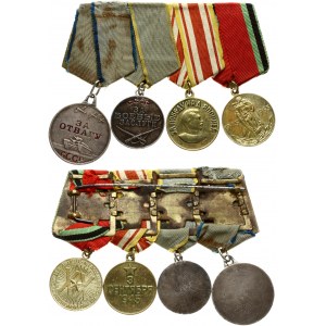 Russia Suspension (1945) with 4 Medals