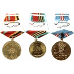 Russia Set of 3 Medals 1970-1986 with Documents