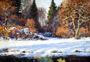 Adam PEŁCZYŃSKI (1865-1926), Pejzaż zimowy