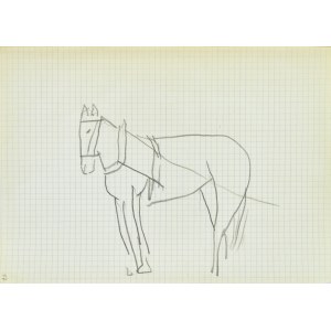 Jerzy PANEK (1918-2001), Koń w uprzęży