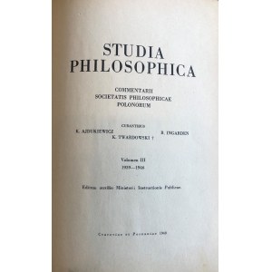R. Ingarden, Studia Philosophica, III. díl 1948.