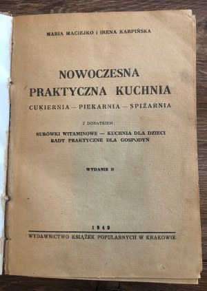 Irena Karpińska, Nowoczesna praktyczna kuchnia 1949 r.