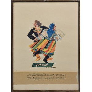 Zofia STRYJEŃSKA (1894-1976), Oberek - z teki: Polské tance, 1927