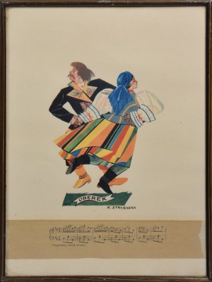 Zofia STRYJEŃSKA (1894-1976), Oberek - z teki: Tańce polskie, 1927