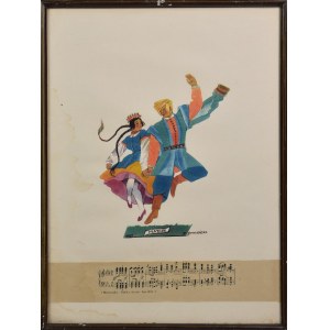 Zofia STRYJEŃSKA (1894-1976), Mazur - z teki: Polnische Tänze, 1927