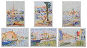 Serge MENDJISKY (ur. 1929), Zestaw 6 litografii z teki „Port Grimaud”