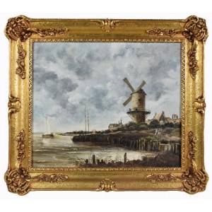 Malíř-kopiér neuveden, 20. století, Větrný mlýn ve Wijk bij Duurstede - podle Jacoba van Ruisdaela