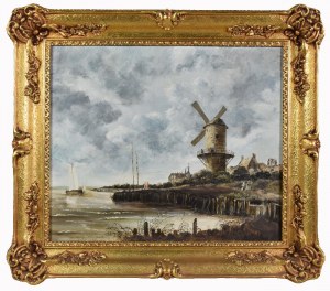 Painter-copywriter unspecified, 20th century, Windmill in Wijk bij Duurstede - by Jacob van Ruisdael