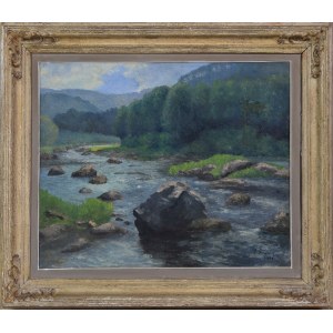 L. REYMEN, 20th century, Mountain stream, 1948