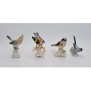 Set of 4 bird figurines