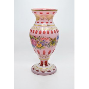 BOHEMIA, Vase mit floralem Motiv