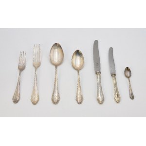 Cutlery set for 12 persons, SKANDIA SILVER &amp; NYSILVER AB (active 1933-1957)