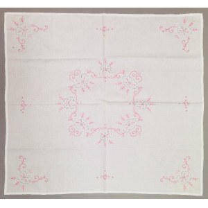 Pink embroidered napkin