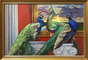 Anita Kuchta- Kurasińska, Three peacocks, 2017