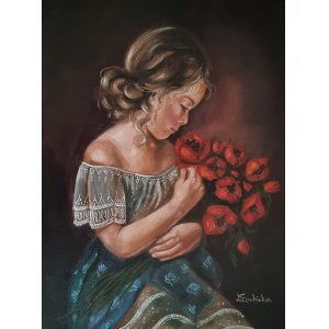 Marzena Subicka, Dívka s kyticí květin, 2022