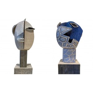 Maria Kostrzewska-Baron, Cubist Heads, 2023