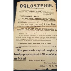 Oznámení o hygienických záležitostech z roku 1916. Piotrków