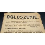 Bekanntmachung über sanitäre Angelegenheiten aus dem Jahr 1916. Piotrków
