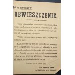 Obwieszczenie dotyczące kradzieży przewodów telegraficznych i telefonicznych Piotrków 1916