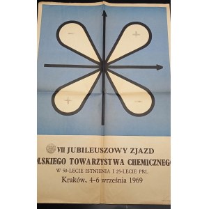 Plakat VII Jubileuszowy Zjazd Polskiego Towarzystwa Chemicznego 1969