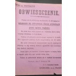 Oznámení o krytí soukromých klisen státními hřebci Piotrków 1916r.