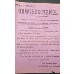Announcement on the covering of private mares by government stallions Piotrkow 1916.