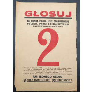 Wahlflugblatt der Polnischen Sozialistischen Partei