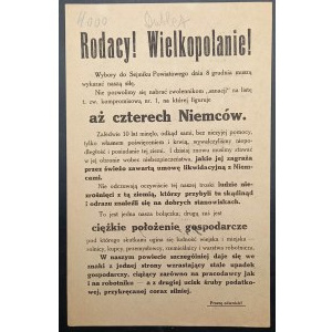 Ulotka dla Wielkopolan w sprawie wyborów do Sejmiku Powiatowego