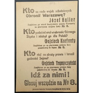 Ulotka wyborcza Wybory do Senatu Lista Nr 8