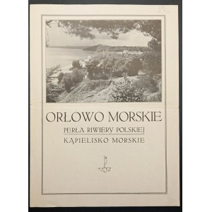 Reklamný leták Orłowo Morskie Perła Riwiery Polskiej Kąpielisko Morskie s plánom rozšírenia morských kúpalísk v Orłowe