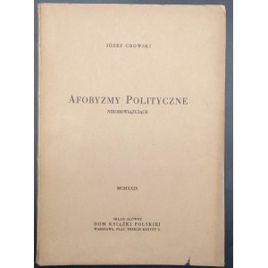 Józef Growski Politické aforizmy nezáväzné