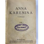 Tołstoj Lew, Anna Karenina t. I - IV [2 wol.][1929]