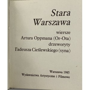 Oppman Artur, Old Warsaw / poems by Artur Oppman