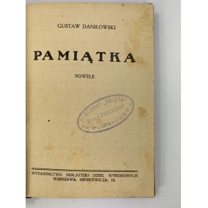 Daniłowski Gustaw, Memento: novellas