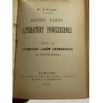 [Klocek] Lange Antoni, Short outline of universal literature part IV, I, III/Dobek Władysław, Historja literatury słoweńskiej