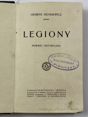 Sienkiewicz Henryk, Legions [1st edition].