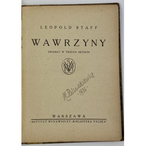 Staff Leopold, Wawrzyny [1923].