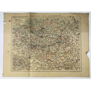 Mapa Belgie a Lucemburska