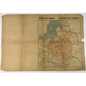[1920] Mapa Polska a jeho sousedů