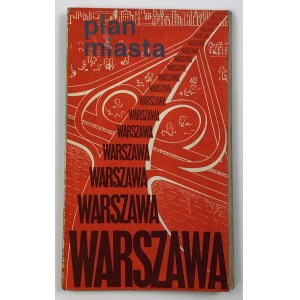 Warszawa - Plan Miasta, rozkładany, duży [1980]