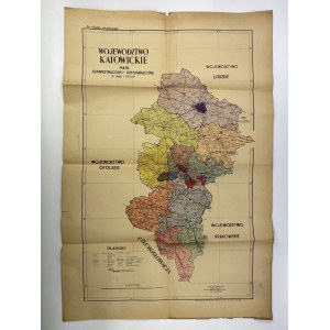 Administratívna a komunikačná mapa Katovického vojvodstva 1951
