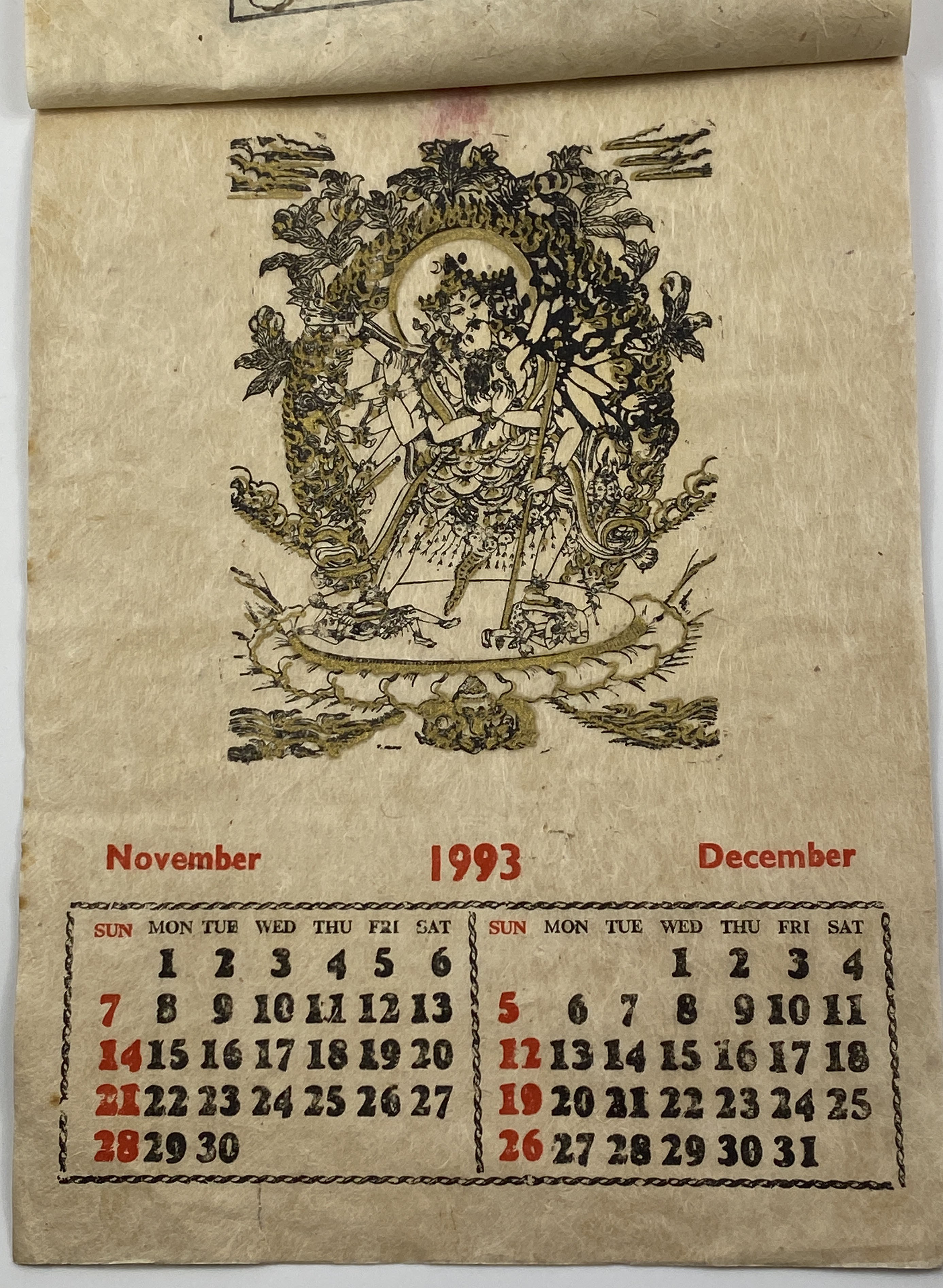 Buddha Mandala Calendar 1993 - Online auction / Online Buddha Mandala Calendar 1993 - Online auction / Online