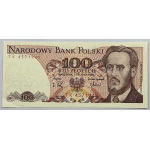 Bankovka 100 zlotých, Varšava 1. decembra 1988, TK 4571945