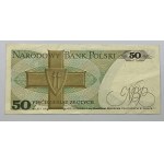 Bankovka 50 zlotých, Varšava 1. prosince 1988, KA 5926075