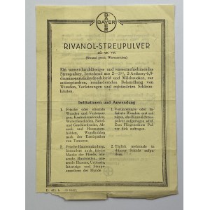 [Pharmaceutical Leaflet] Rivanol - Streupulver