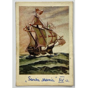 [Bild] 'Santa Maria' Schiff des Kolumbus aus dem späten 15. Gezeichnet von Janusz Maria Brzeski