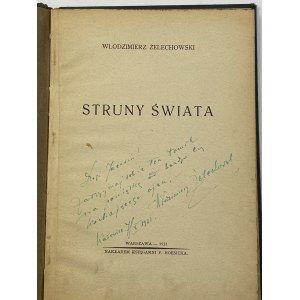 [Dedication with author's signature] Zelechowski Włodzimierz, Strings of the World